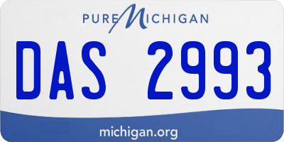 MI license plate DAS2993