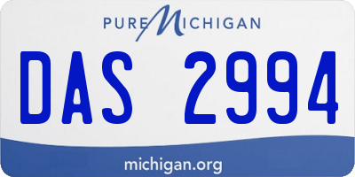 MI license plate DAS2994