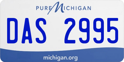 MI license plate DAS2995