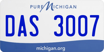 MI license plate DAS3007