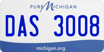 MI license plate DAS3008