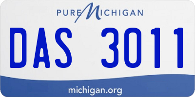 MI license plate DAS3011