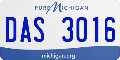 MI license plate DAS3016