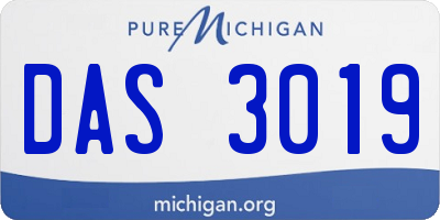 MI license plate DAS3019