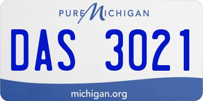 MI license plate DAS3021