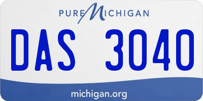 MI license plate DAS3040