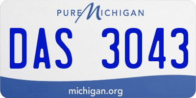 MI license plate DAS3043