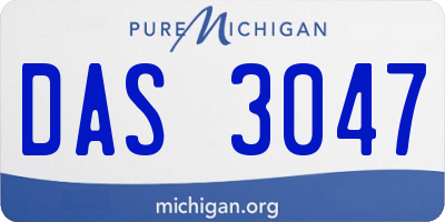 MI license plate DAS3047