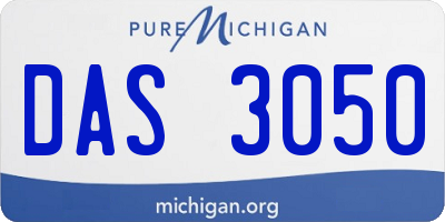 MI license plate DAS3050