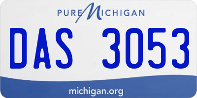 MI license plate DAS3053