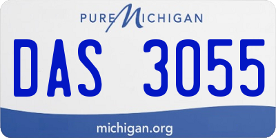 MI license plate DAS3055