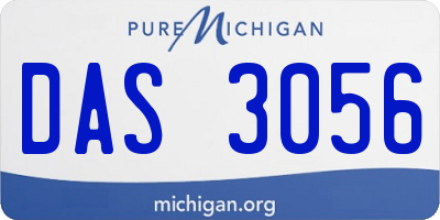 MI license plate DAS3056