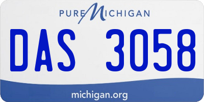 MI license plate DAS3058