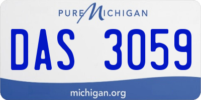 MI license plate DAS3059