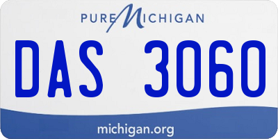 MI license plate DAS3060