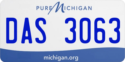 MI license plate DAS3063