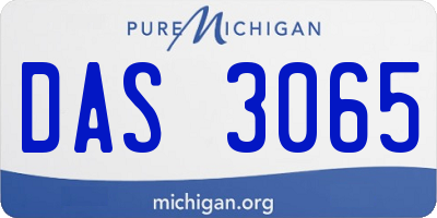 MI license plate DAS3065