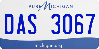 MI license plate DAS3067
