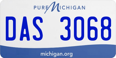 MI license plate DAS3068