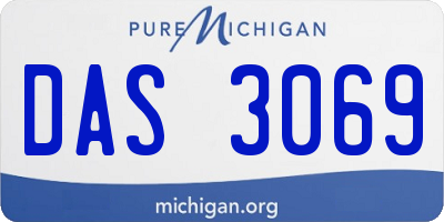 MI license plate DAS3069