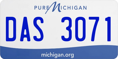 MI license plate DAS3071