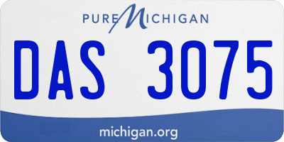 MI license plate DAS3075