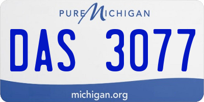 MI license plate DAS3077