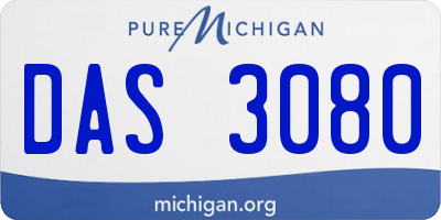 MI license plate DAS3080