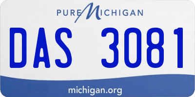 MI license plate DAS3081