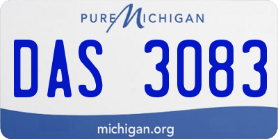 MI license plate DAS3083
