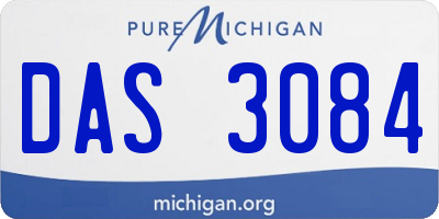 MI license plate DAS3084