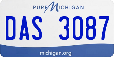 MI license plate DAS3087