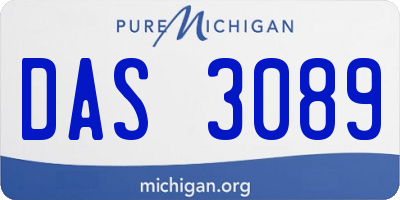 MI license plate DAS3089