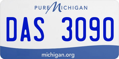 MI license plate DAS3090