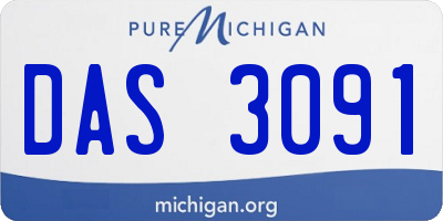 MI license plate DAS3091