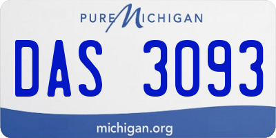 MI license plate DAS3093
