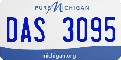 MI license plate DAS3095