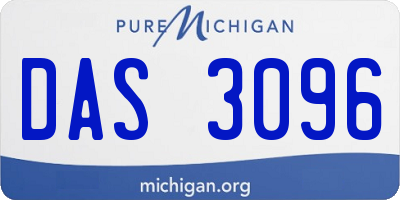 MI license plate DAS3096