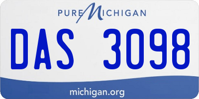 MI license plate DAS3098