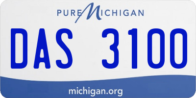 MI license plate DAS3100