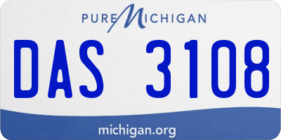MI license plate DAS3108