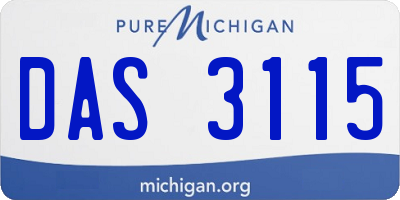 MI license plate DAS3115