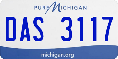 MI license plate DAS3117