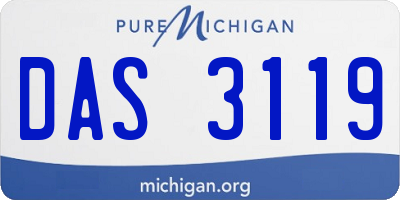 MI license plate DAS3119