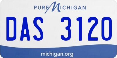 MI license plate DAS3120