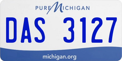 MI license plate DAS3127