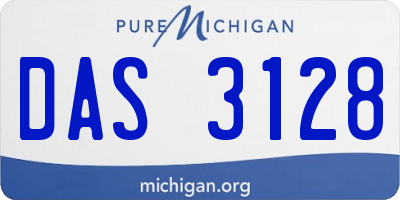 MI license plate DAS3128