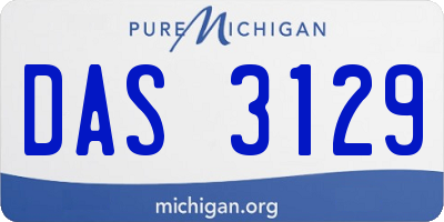 MI license plate DAS3129