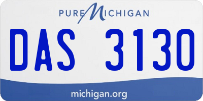MI license plate DAS3130