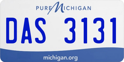 MI license plate DAS3131